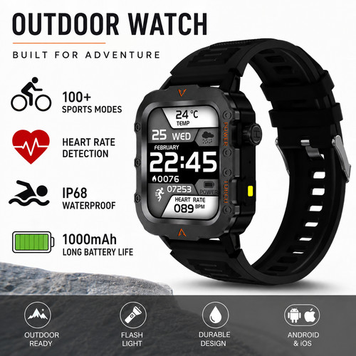 Men smartwatch bluetooth - men's,